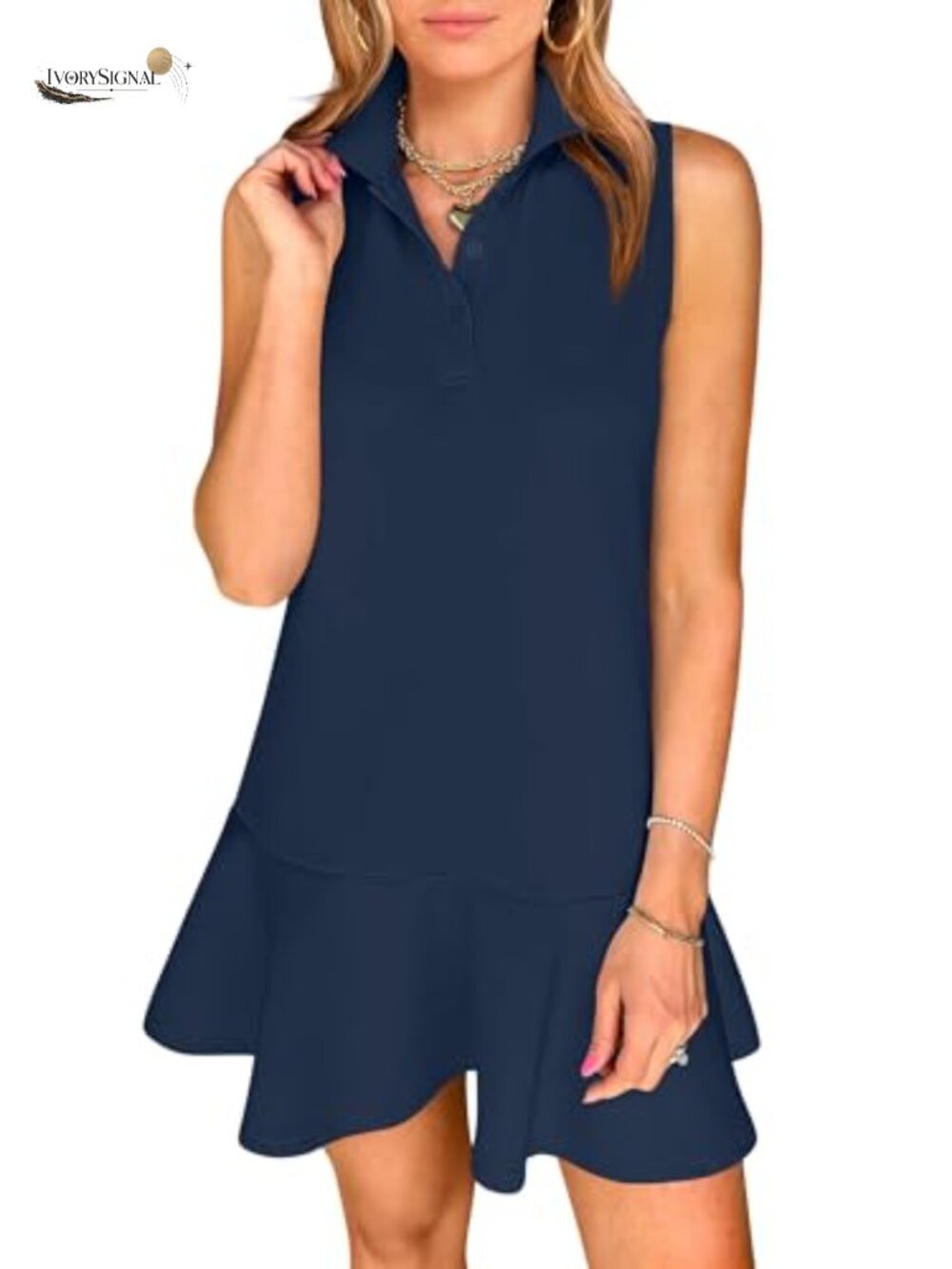 Polo Sleeveless Shift Dress for Women Golf Tennis Athletic Casual Summer Mini